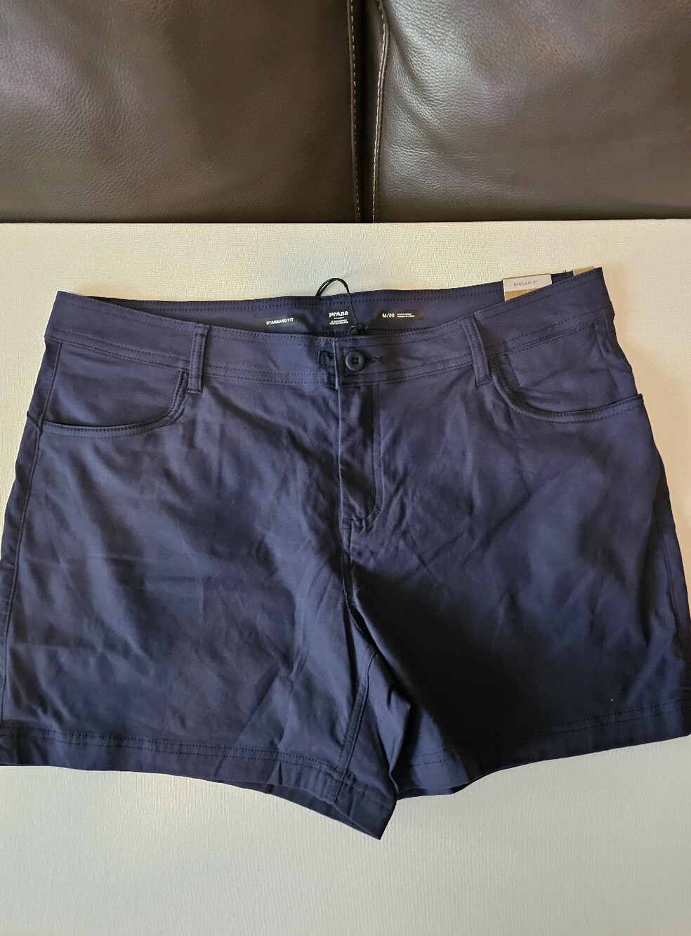 Prana Halle Short II Blue Womens 16W/05 Mid Rise Standard Trail NEW